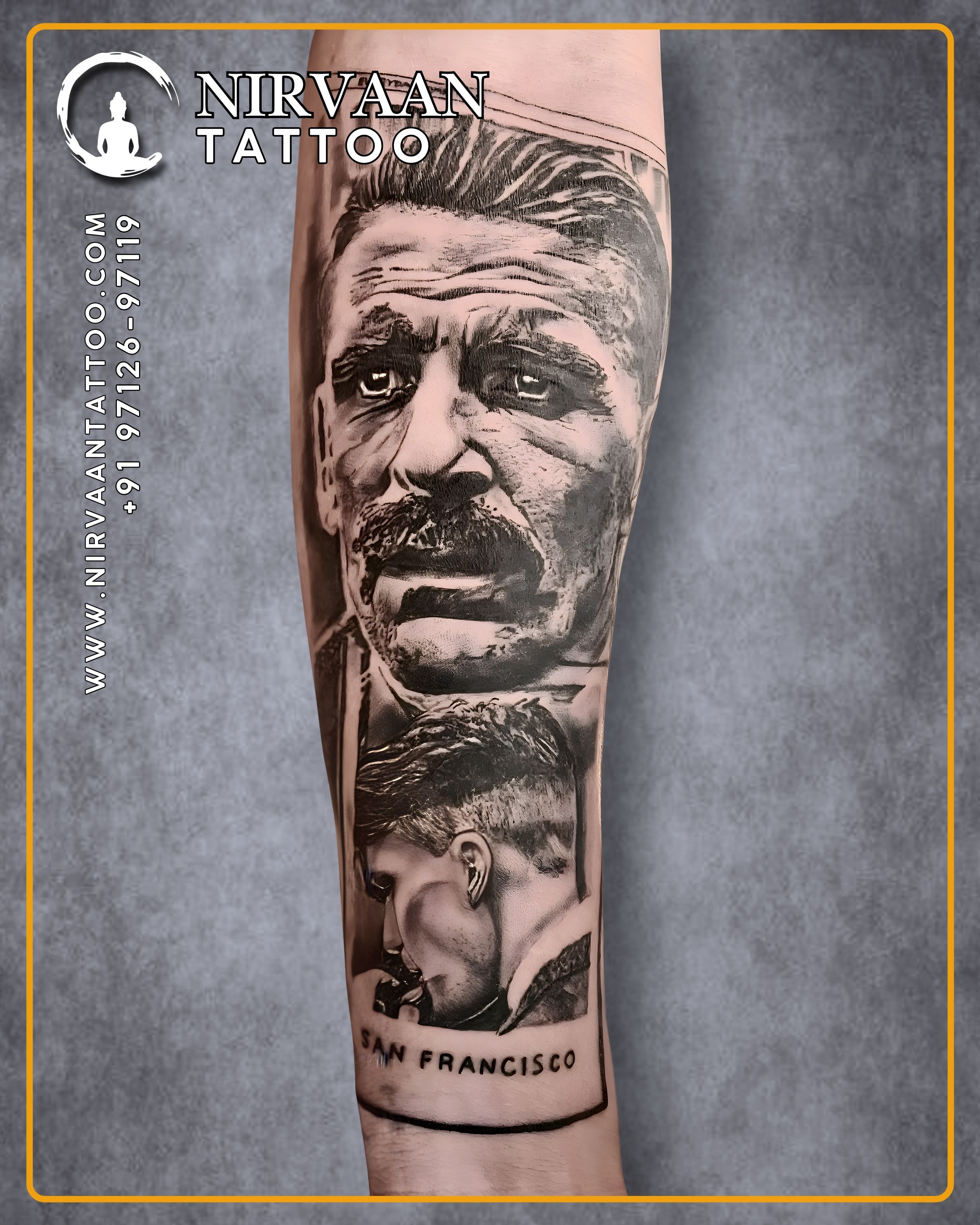 Picky blinders portrait tattoo design